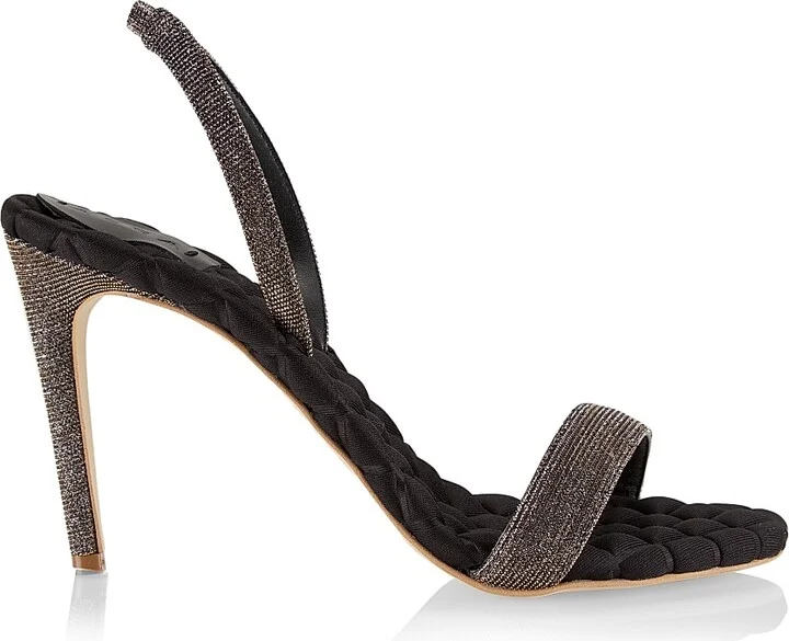 Women's Vivien Vegan Leather Slingback Sandals - Metallic - Size 5