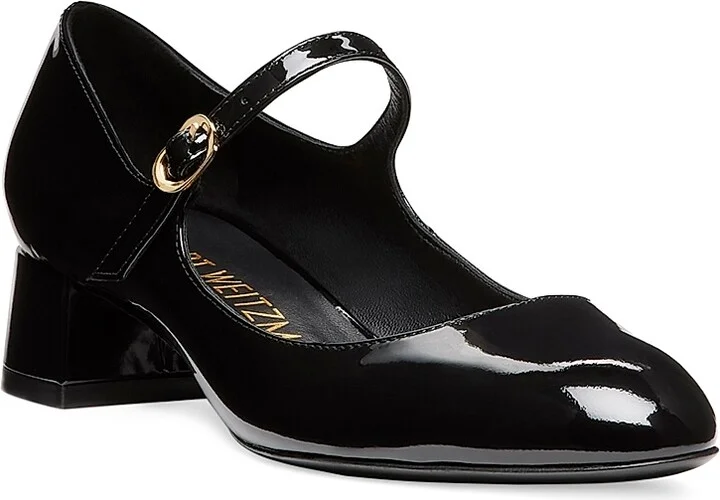 Women's Vivienne 35MM Leather Mary Jane Pumps - Black - Size 5 - Image 2