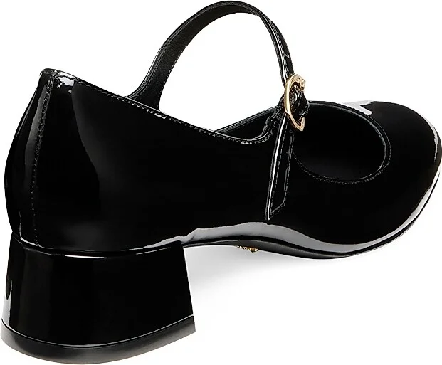 Women's Vivienne 35MM Leather Mary Jane Pumps - Black - Size 5 - Image 3
