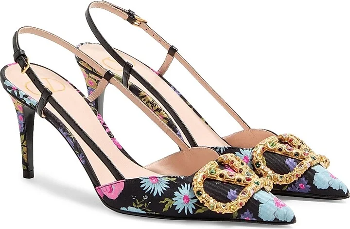 Women's VLogo 80MM Signature Slingback Pumps - Size 5.5 - Image 2