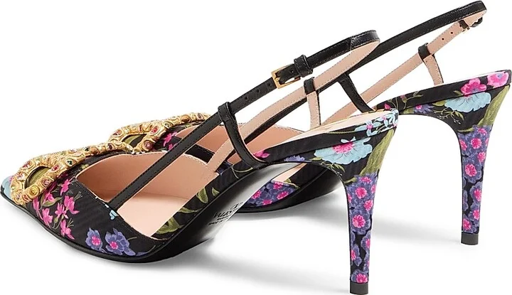 Women's VLogo 80MM Signature Slingback Pumps - Size 5.5 - Image 3