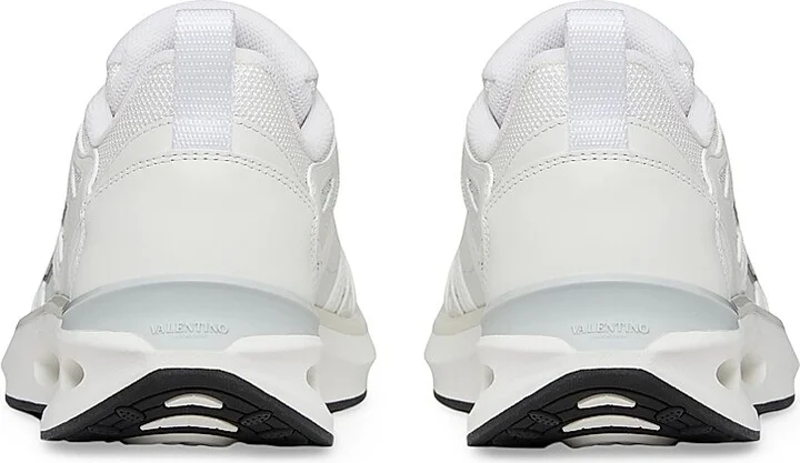 Women's VLogo Easyjog Calfskin and Fabric Sneakers - White Multi - Size 6 - Image 3
