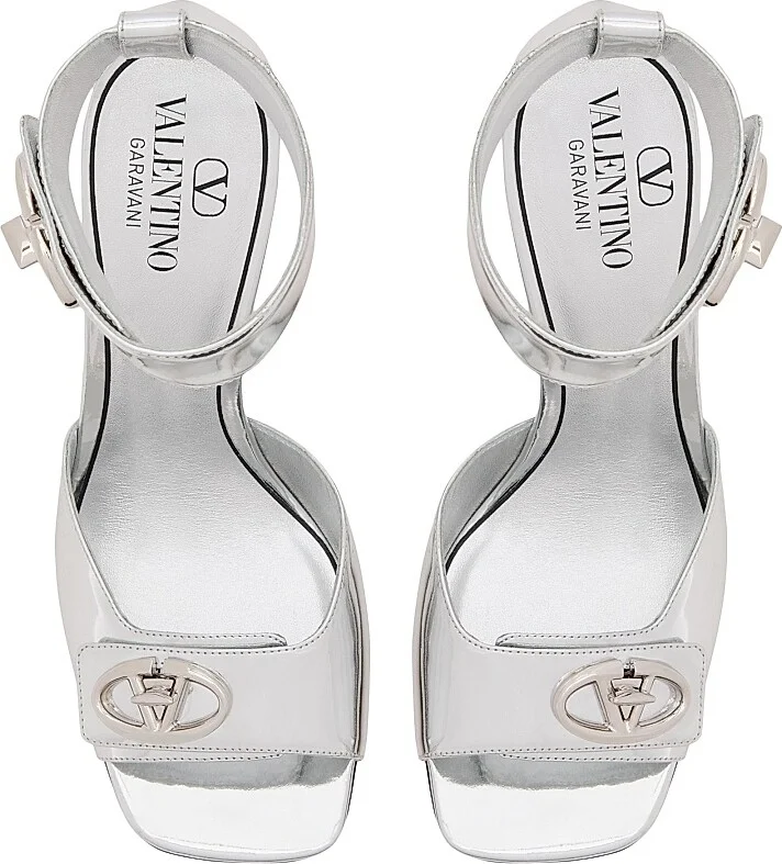 Women's VLogo Locker 105MM Sandals - Silver - Size 6 - Image 4