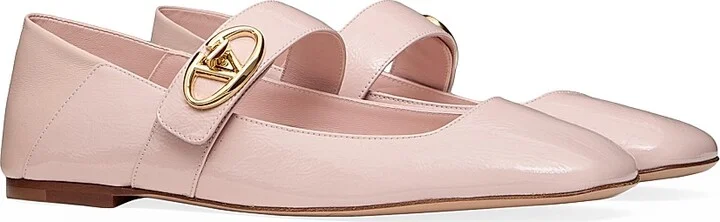 Women's VLogo Locker Mary Jane Ballerina Flats in Naplack - Rosso Valentino Red - Size 6 - Image 8