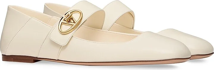 Women's VLogo Locker Mary Jane Ballerina Flats - Ivory - Size 8.5 - Image 2