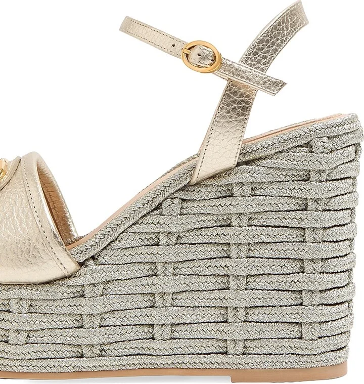 Women's VLogo Signature 120MM Wedge Sandals in Calfskin - Rose Cannelle - Size 7 - Image 10