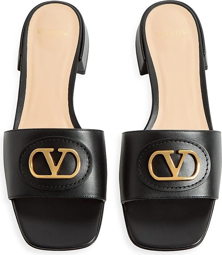 Women's VLogo Signature 20MM Slide Sandals - Black - Size 6 - Image 4