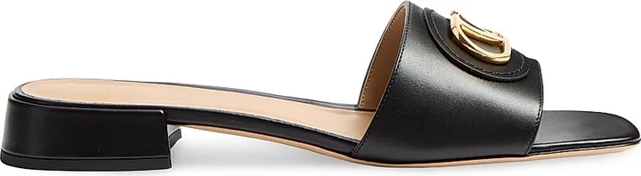 Women's VLogo Signature 20MM Slide Sandals - Black - Size 6