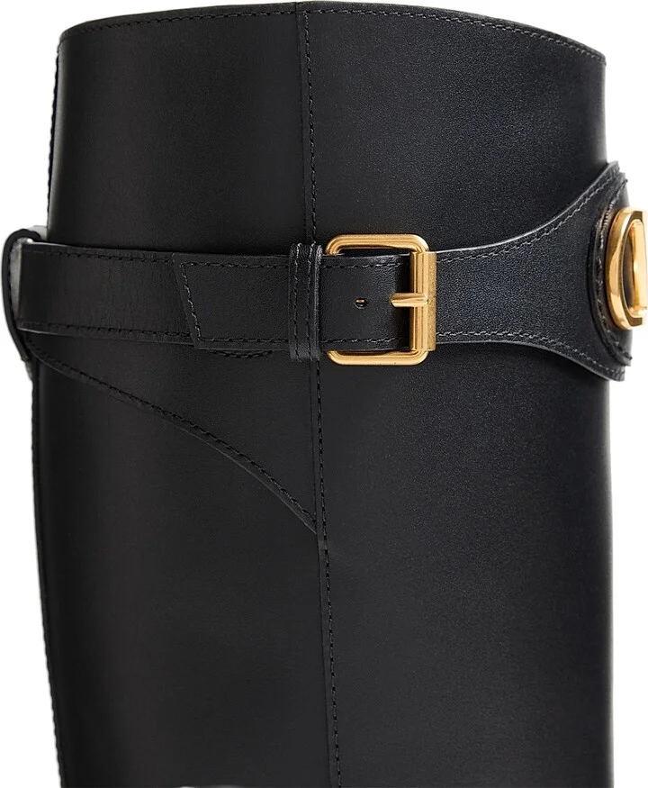 Women's VLogo Signature 30MM Calfskin Boots - Black - Size 7 - Image 6