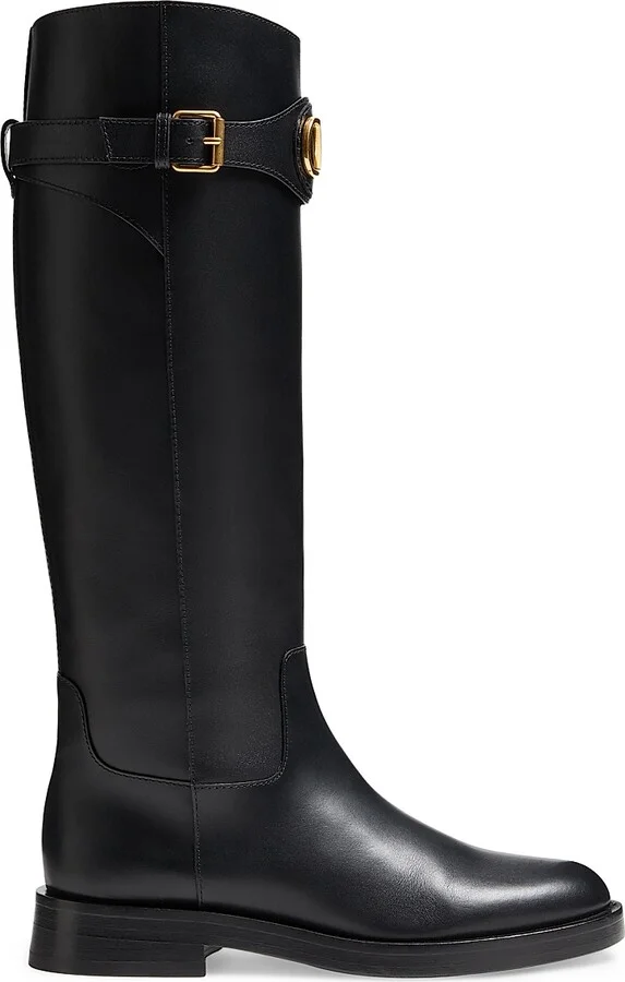 Women's VLogo Signature 30MM Calfskin Boots - Black - Size 7
