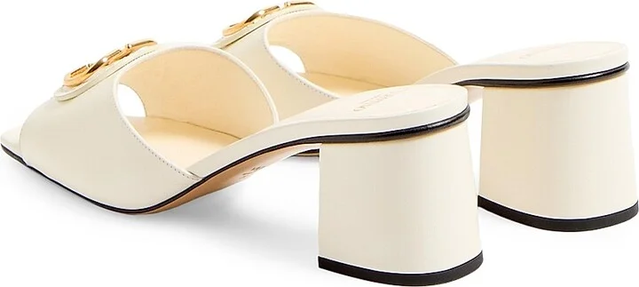 Women's VLogo Signature 60MM Slide Sandals in Calfskin - Black - Size 6 - Image 9