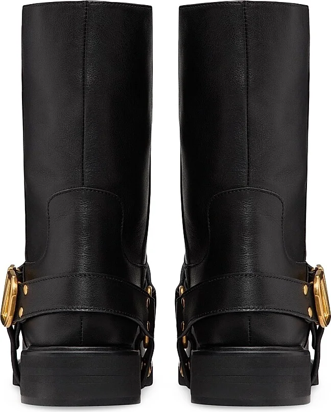 Women's VLogo Signature Calfskin Ankle Boots 30MM - Black - Size 5 - Image 3