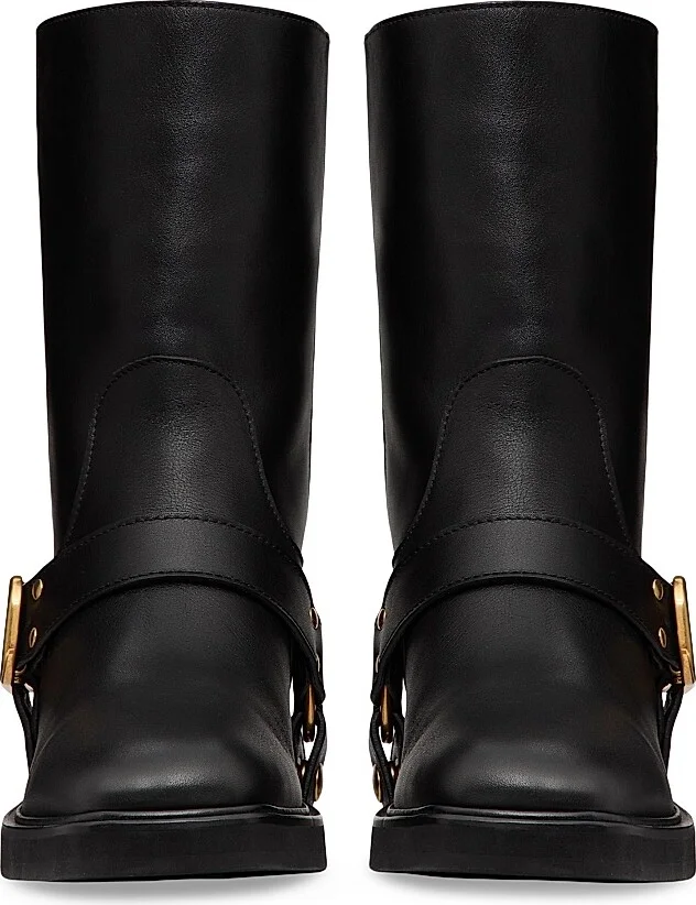 Women's VLogo Signature Calfskin Ankle Boots 30MM - Black - Size 5 - Image 4