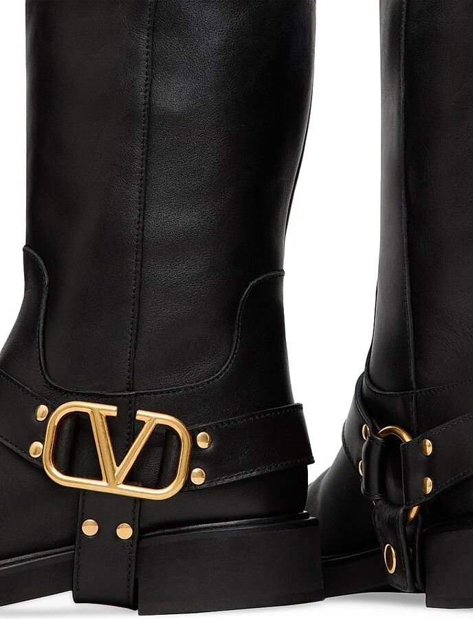 Women's VLogo Signature Calfskin Ankle Boots 30MM - Black - Size 5 - Image 5