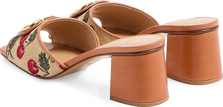 Women's VLogo Signature Cherryfic Slide Sandals 60MM - Natural Red Multicolor - Size 7 - Image 3