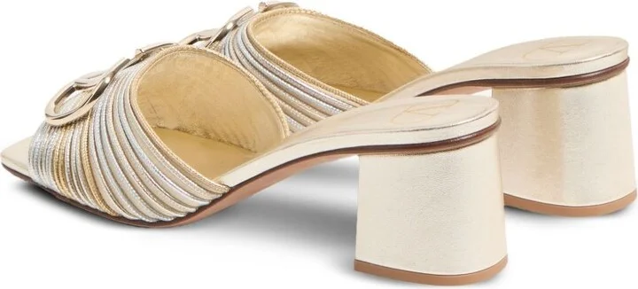 Women's Vlogo Signature Metallic Slide Sandal With Cornely Embroidery 60Mm - Image 7