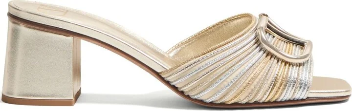 Women's Vlogo Signature Metallic Slide Sandal With Cornely Embroidery 60Mm