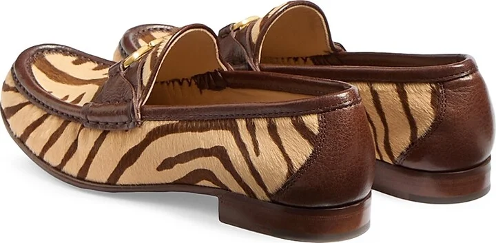 Women's VLogo Signature Pony-Effect 20MM Calfskin Loafers - Beige Brown - Size 7 - Image 3