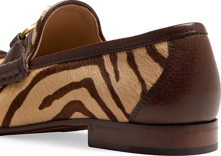 Women's VLogo Signature Pony-Effect 20MM Calfskin Loafers - Beige Brown - Size 7 - Image 6