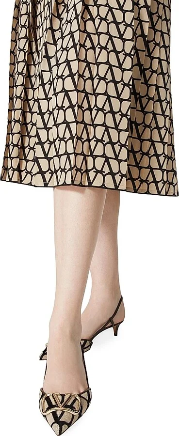 Women's VLogo Signature Slingback Pumps 40MM - Fondant Natural - Size 6 - Image 6