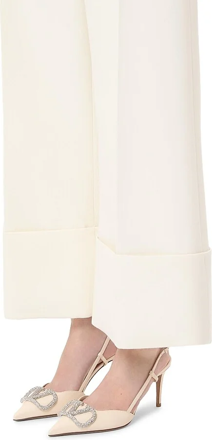 Women's VLogo Signature Slingback Pumps 80MM - Light Ivory - Size 5 - Image 7