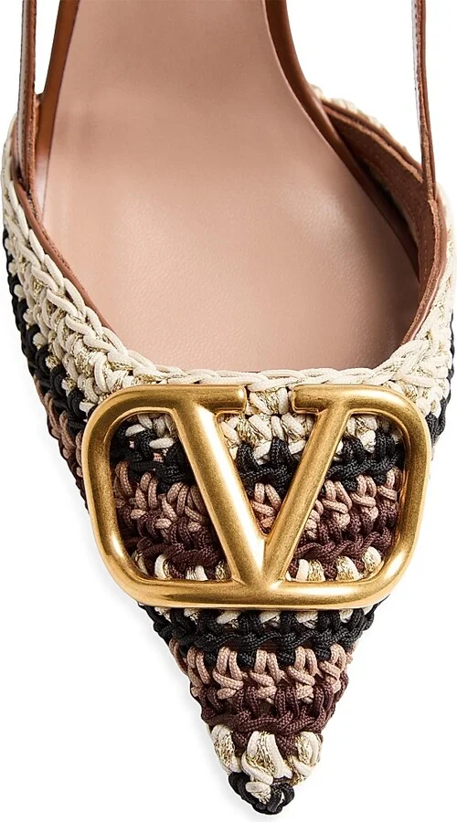 Women's VLogo Signature Slingback Pumps 80MM - Size 7 - Image 5