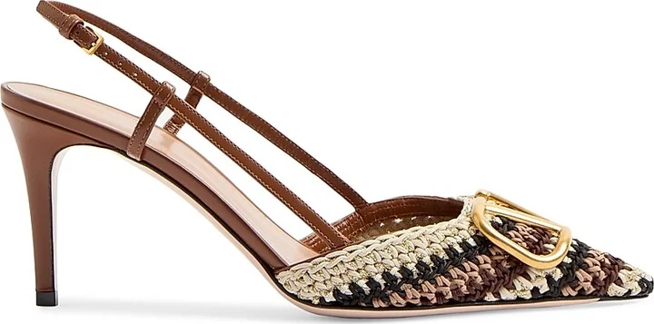 Women's VLogo Signature Slingback Pumps 80MM - Size 7