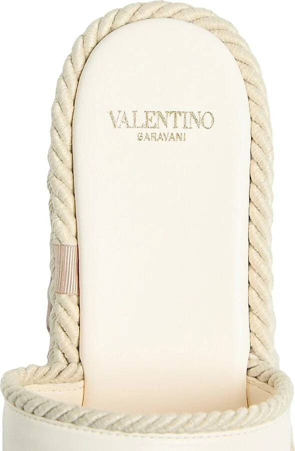 Women's VLogo Torchon 100MM Wedge Slides in Nappa - Ivory - Size 6 Sandals - Image 6