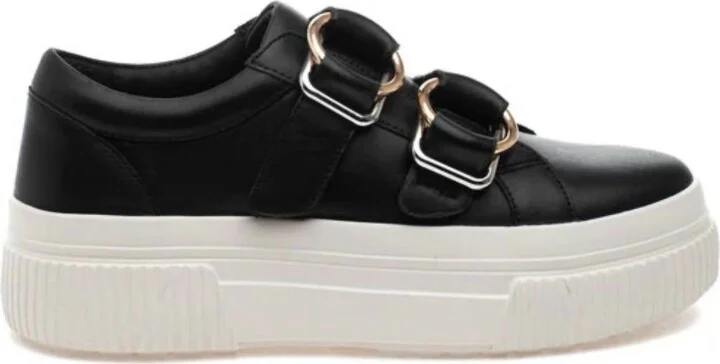 Women's Waldo Leather Sneaker Shoes In Black