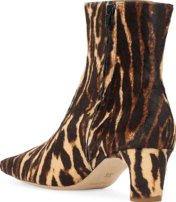Women's Wally 55MM Leather Ankle Boots - Leopard - Size 6 - Image 3