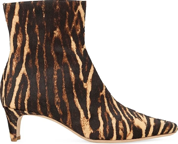Women's Wally 55MM Leather Ankle Boots - Leopard - Size 6