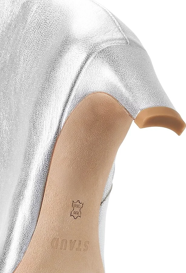 Women's Wally 55MM Metallic Leather Ankle Boots - Silver - Size 5 - Image 5