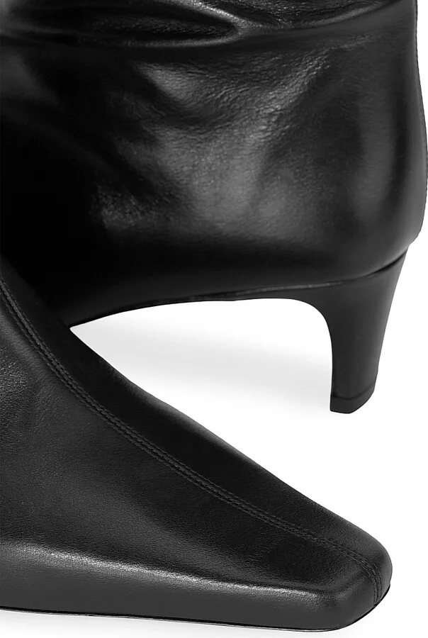 Women's Wally 55MM Over-The-Knee Leather Boots - Black - Size 5 - Image 4