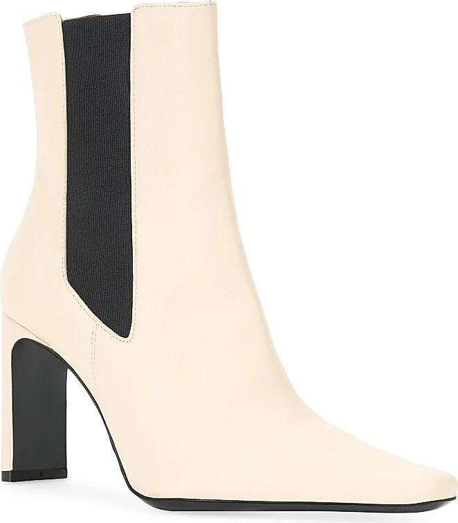 Women's Wally 90MM Leather Ankle Boots - Cream - Size 6 - Image 2