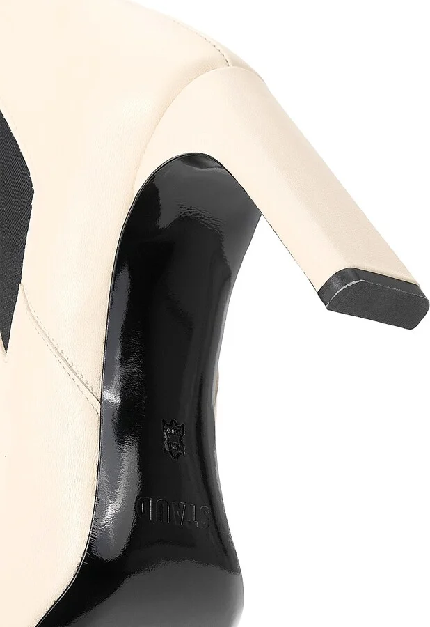 Women's Wally 90MM Leather Ankle Boots - Cream - Size 6 - Image 5