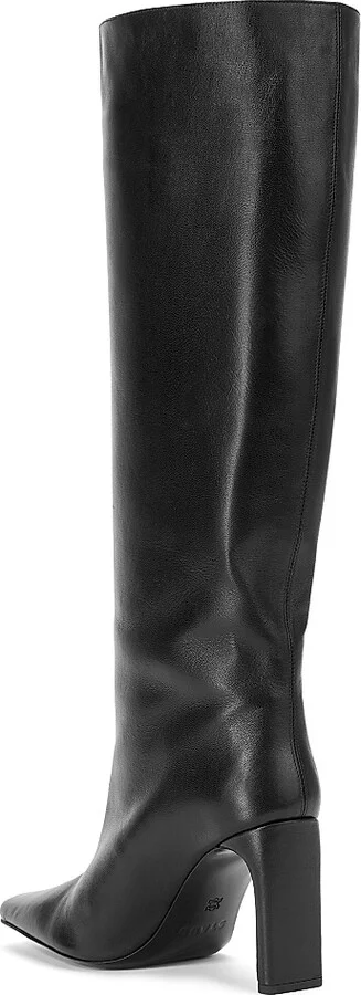 Women's Wally 90MM Leather Boots - Black - Size 6 - Image 3