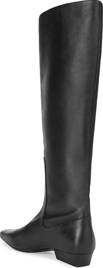 Women's Wally Flat Leather Boots - Black - Size 5 - Image 3