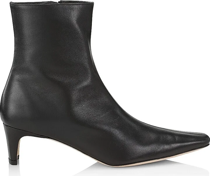 Women's Wally Leather Ankle Boots - Black - Size 5