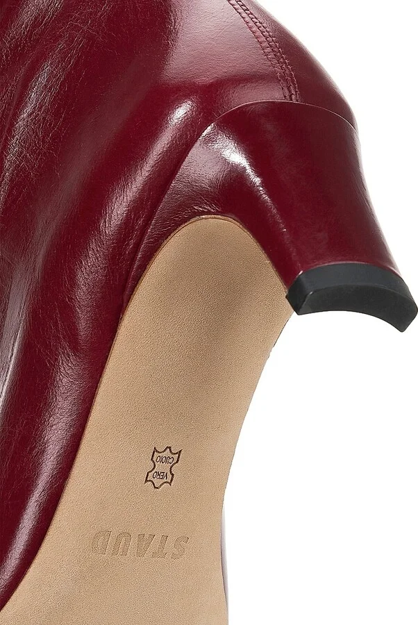 Women's Wally Leather Knee-High Boots - Pinot - Size 5.5 - Image 5