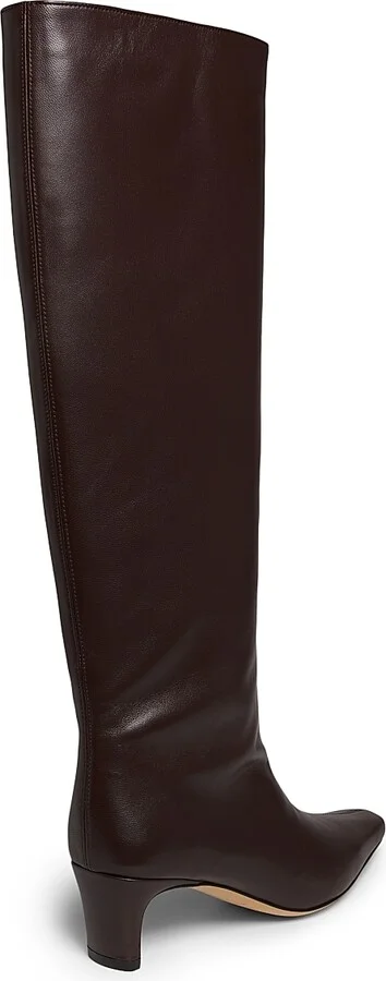 Women's Wally Leather Knee-High Boots - Pinot - Size 5.5 - Image 7