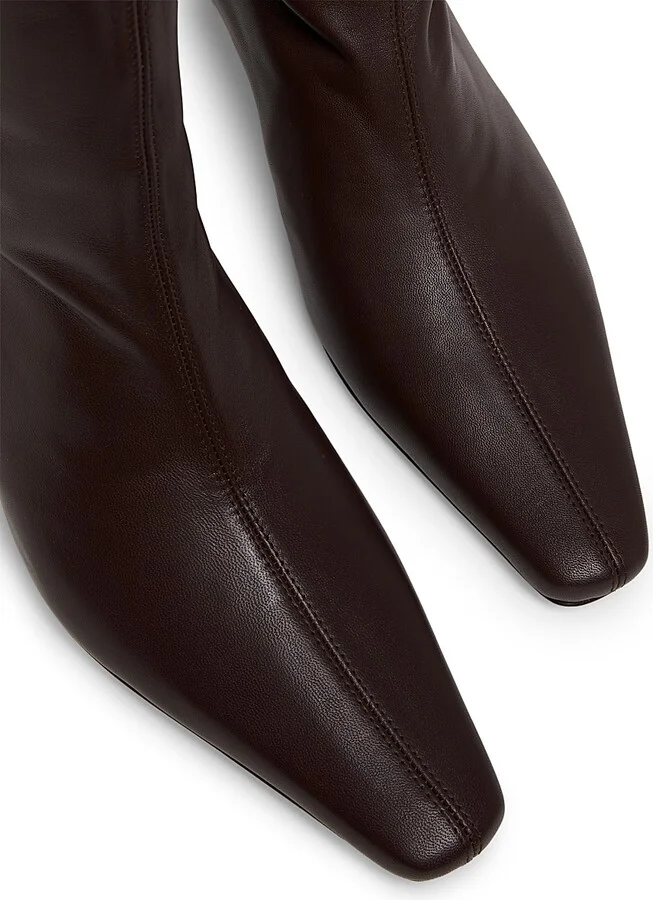 Women's Wally Leather Knee-High Boots - Pinot - Size 5.5 - Image 10