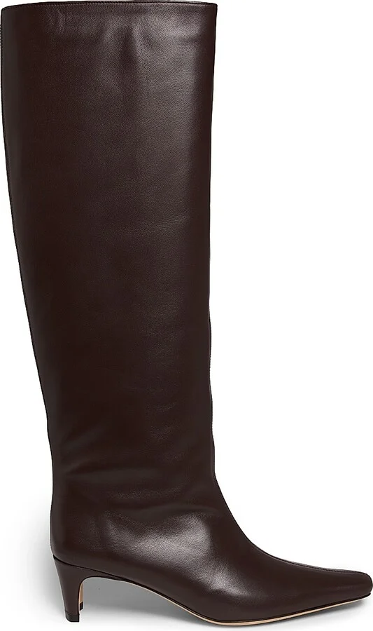 Women's Wally Leather Knee-High Boots - Pinot - Size 5.5 - Image 11