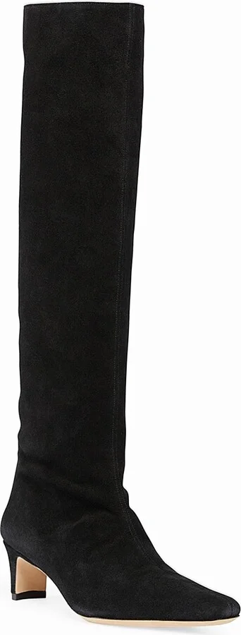 Women's Wally Suede Knee-High Boots - Black - Size 6 - Image 2