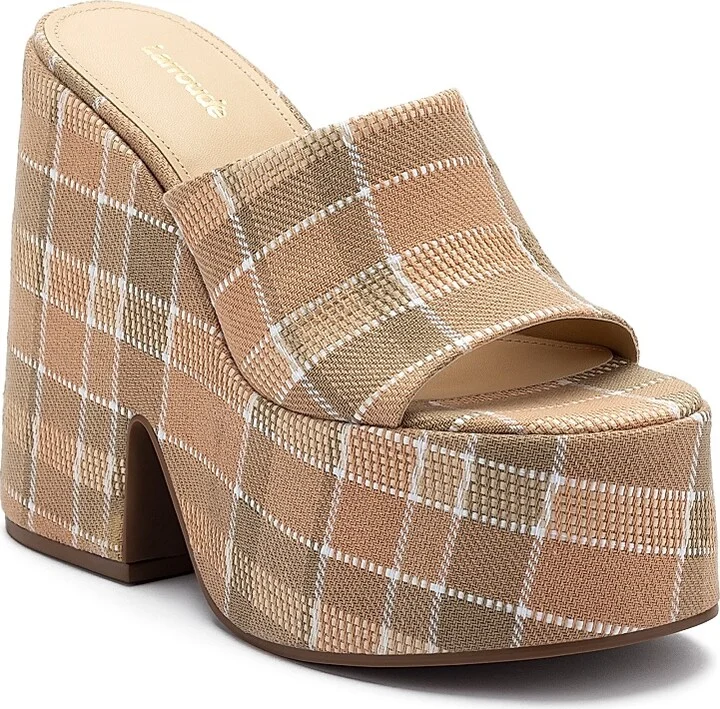 Women's Wanda 145MM Plaid Platform Mules - Size 6 - Image 2