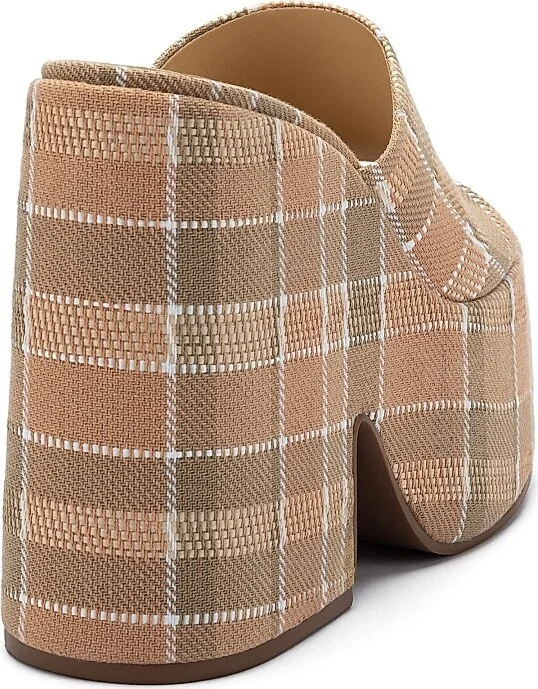 Women's Wanda 145MM Plaid Platform Mules - Size 6 - Image 3