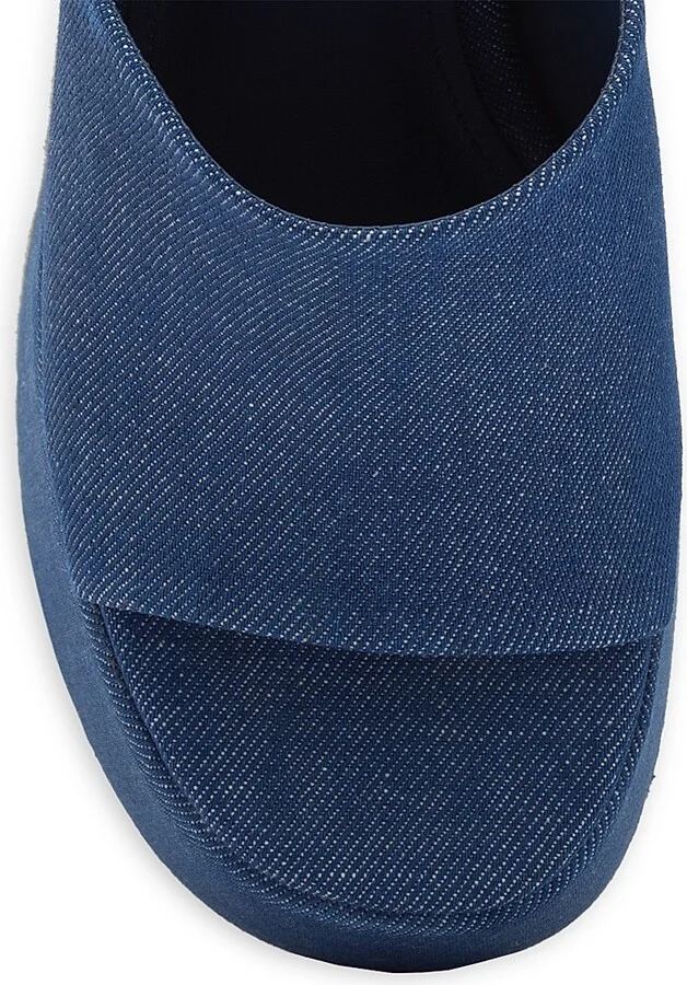 Women's Wanda Denim Platform Mules - Blue - Size 9 - Image 4
