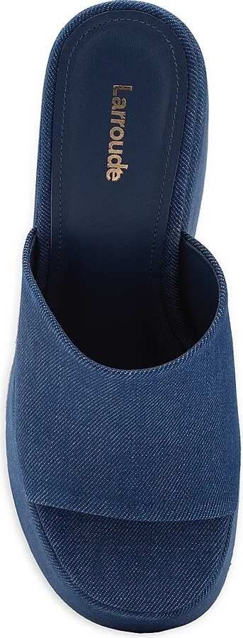 Women's Wanda Denim Platform Mules - Blue - Size 9 - Image 5