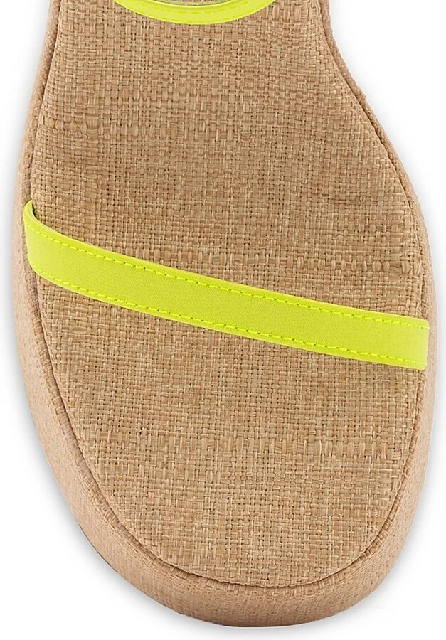 Women's Wanda Satin Platform Sandals - Lemon - Size 8.5 - Image 4