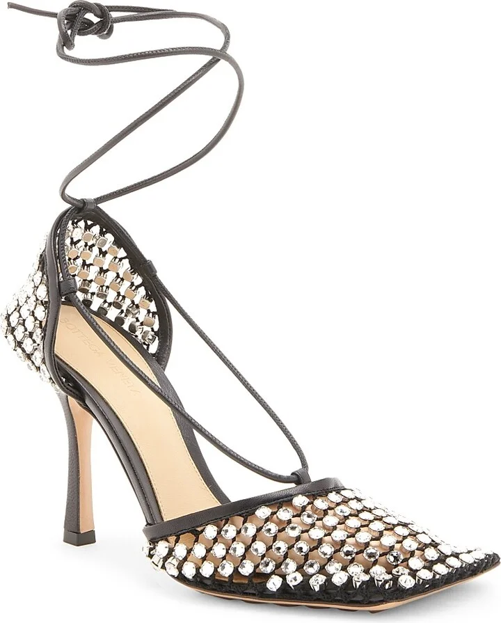 Women's Wardrobe 02 90MM Stretch Sparkle Pump Sandals - Black - Size 7.5 - Image 2