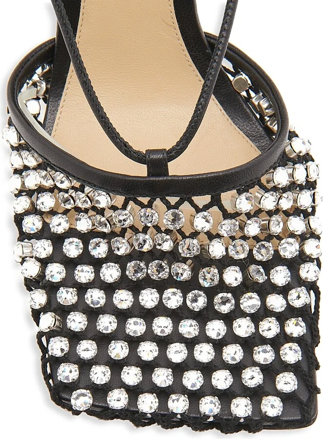 Women's Wardrobe 02 90MM Stretch Sparkle Pump Sandals - Black - Size 7.5 - Image 4